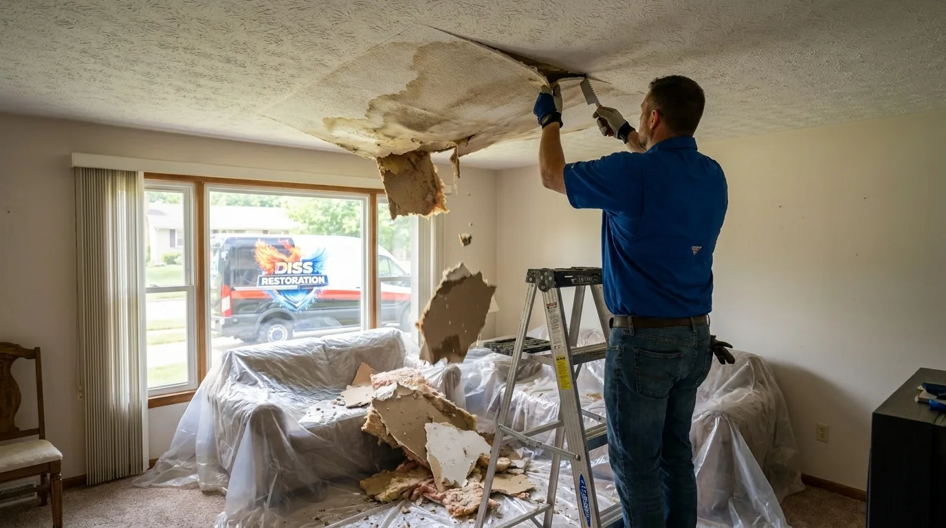24/7 Emergency Ceiling Water Damage Repair in Farrell
